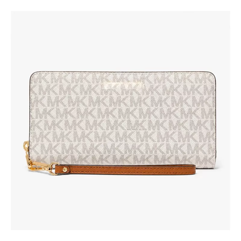 MICHAEL KORS Jet Set Travel Continental peňaženka 35S6GTVE9BVAN vo Vanilla Coated Canvas
