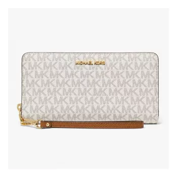 MICHAEL KORS Jet Set Travel Continental peňaženka 35S6GTVE9BVAN vo Vanilla Coated Canvas