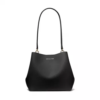 Michael Kors Jet Set Travel crossbody kabelka čierna Saffiano koža 35S4G3FS2IBLA