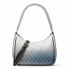 Michael Kors Jet Set Travel crossbody kabelka Black Signature Coated Canvas