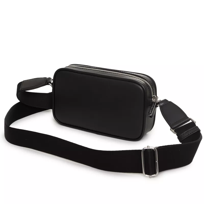 Michael Kors Jet Set Travel crossbody kabelka Black Signature Print Coated Canvas