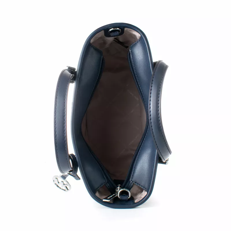Michael Kors Jet Set Travel crossbody kabelka navy blue signature coated canvas