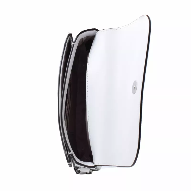 Michael Kors Jet Set Travel crossbody kabelka optic white saffiano koža 35F4STVC1LOPT