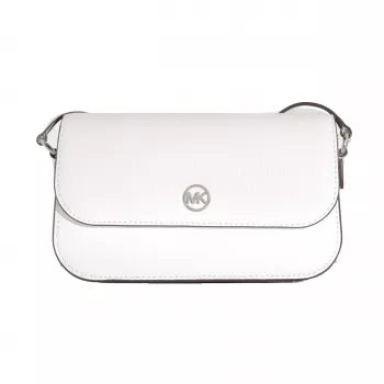 Michael Kors Jet Set Travel crossbody kabelka optic white saffiano koža 35F4STVC1LOPT