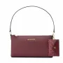 Michael Kors Jet Set Travel crossbody kabelka oxblood saffiano koža 26x14x7 cm