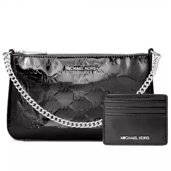 Michael Kors Jet Set Travel crossbody kabelka set čierna