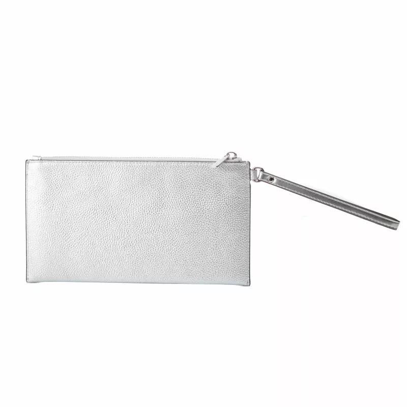 Michael Kors Jet Set Travel crossbody kabelka strieborná saffiano koža 35F4STVW3LSIL