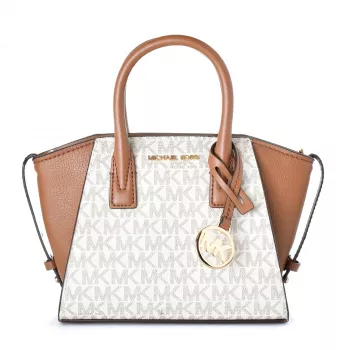 Michael Kors Jet Set Travel crossbody kabelka Vanilla Signature Coated Canvas