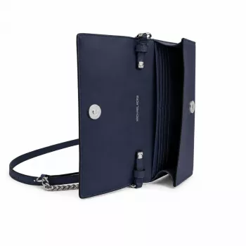 MICHAEL KORS Jet Set Travel Saffiano kožená crossbody kabelka tmavomodrá