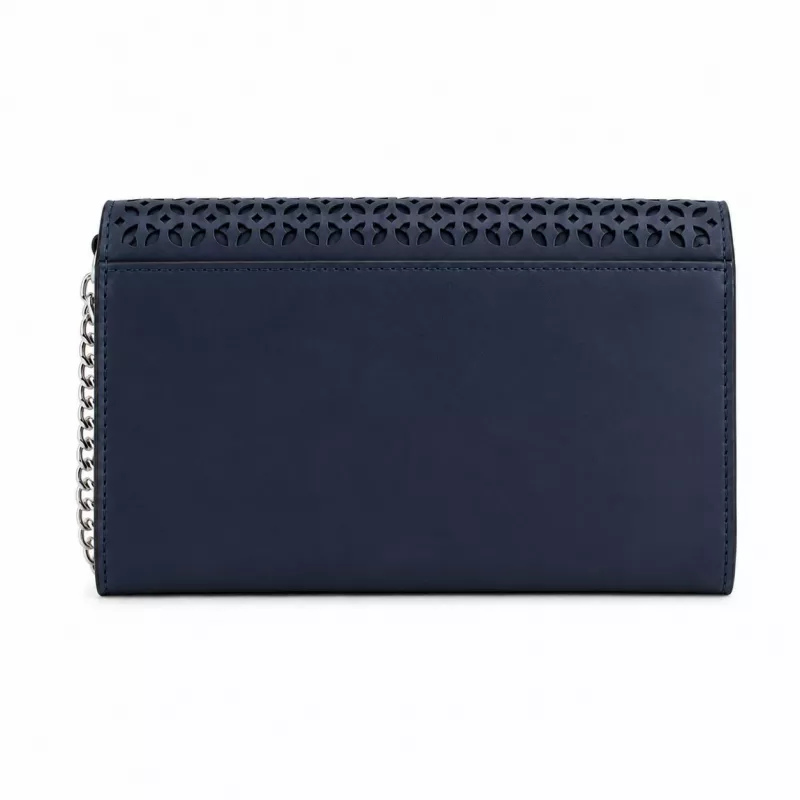 MICHAEL KORS Jet Set Travel Saffiano kožená crossbody kabelka tmavomodrá