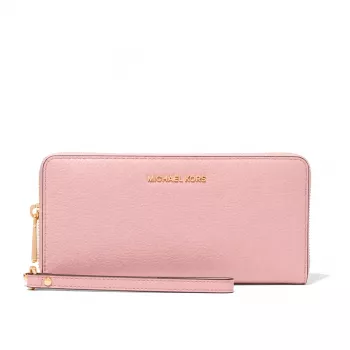 MICHAEL KORS Jet Set Travel koža Saffiano plochá multifunkčná taška Powder Blush (35S6GTVE9LPOW)