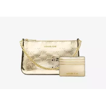 Michael Kors Jet Set Travel set kabelky tote s peňaženkou - Opal Multi Signature Coated Canvas