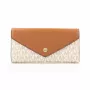 Michael Kors Jet Set Travel Vanilla Signature Coated Canvas cez rameno taška 35F3GTVE7BVAN