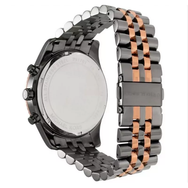 Michael Kors Lexington pánske quartz chronograph hodinky MK8561 45mm nerezová oceľ modrý ciferník