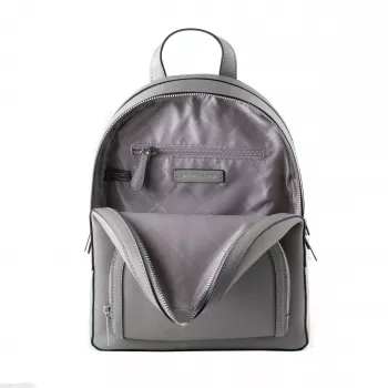 Michael Kors Rhea dámsky batoh 28x23x10 cm perlová sivá Saffiano koža