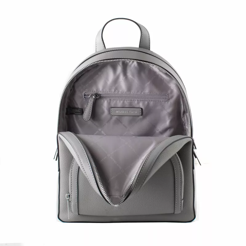 Michael Kors Rhea dámsky batoh 28x23x10 cm perlová sivý Saffiano koža