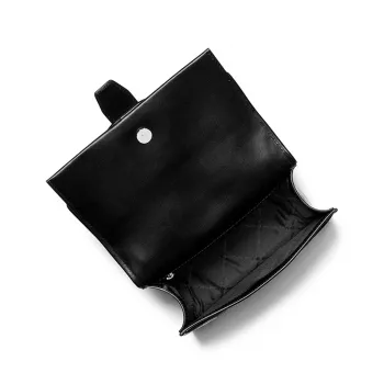 Michael Kors dámska crossbody kabelka 35S5SGRC1HBLA - čierna Saffiano koža so zlatými kovaniami (20x16x6 cm)