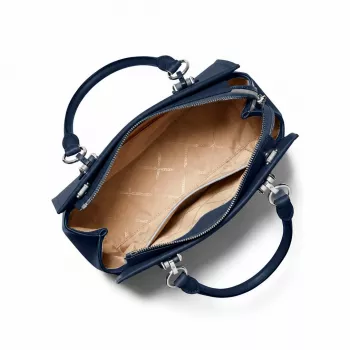 MICHAEL KORS dámska Jet Set Travel crossbody kabelka 35F5S6AS2LNAV námornícka modrá saffiano koža (29x22x10 cm)