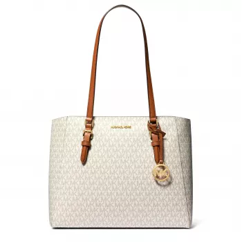 Michael Kors dámsky Saffiano kožený set tašiek – tote a pouch (Vanille) – model 35F3GCFT9TVAN