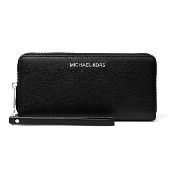 MICHAEL KORS dámska peňaženka & puzdro na telefón Saffiano koža so zipsom, čierna (Jet Set Travel) - 35S6STVE9LBLA