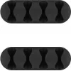Microconnect CABLEMANA-16 držiak káblov, 4 drážky, čierny, 2 ks
