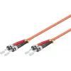 Microconnect FIB112002-2 ST/UPC na ST/UPC OM2 duplex multimódový optický patch kábel, 2m, oranžový
