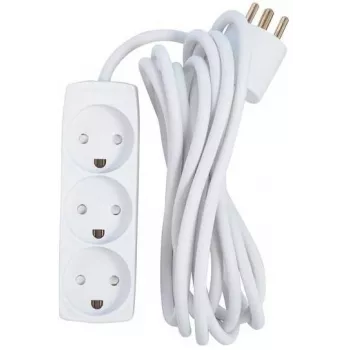 Microconnect GRU033WDK 3-miestna dánska zásuvková lišta, 3 m, biela