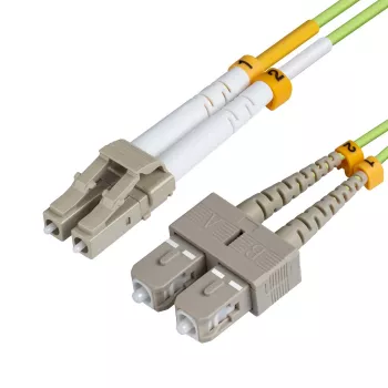 MICROCONNECT LC/UPC-SC/UPC 10m OM5 optický patch kábel