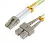 MICROCONNECT LC/UPC-SC/UPC 10m OM5 optický patch kábel