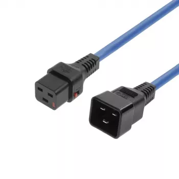 MicroConnect MC-C19C20LOCK-1M-B uzamykateľný kábel IEC napájací kábel C20 na C19 1m čierny