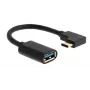 MICROCONNECT kábel USB-C rohový konektor na USB 3.0 Type-A, 0,5 m, čierny