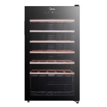 Midea vinotéka MDRW150FGG22W voľne stojaca 34 fliaš čierna