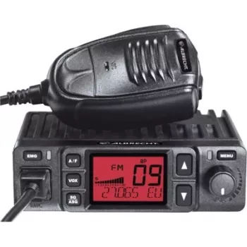 Midland Albrecht AE 6290 mobilná CB rádiostanica s repeater, VOX, 40 kanálmi AM/FM, 12/24V, čierna 12629