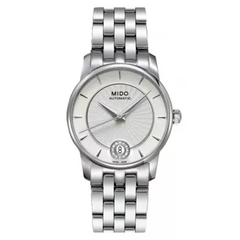 MIDO Baroncelli III dámske automatické hodinky M007207110360 33mm strieborný ciferník diamantové indexy nehrdzavejúci oceľový remienok