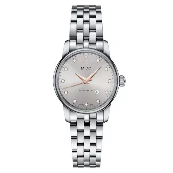 MIDO Baroncelli Lady Automatic Watch M76004671 29 mm nerezová oceľ strieborný ciferník