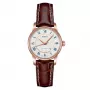 MIDO Baroncelli Lady quartzové hodinky 29 mm nerezová oceľ s PVD povlakom žltého zlata strieborný ciferník