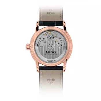 MIDO Baroncelli Signature Lady Automatic hodinky 33mm ružové zlato PVD nehrdzavejúca oceľ hnedá koža