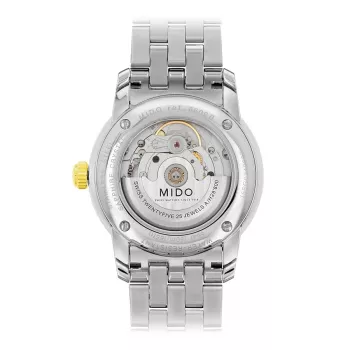 MIDO pánske hodinky M86009261 Baroncelli III 38 mm automatické strieborný ciferník čierna koža