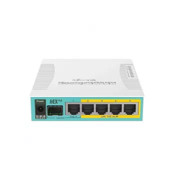 MikroTik hEX PoE gigabitový ethernetový router biely