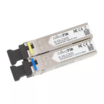 MikroTik S-35LC20D BiDi SFP modul, 1,25G Single-Mode LC Simplex, 20km, 1310nm/1550nm, DDM