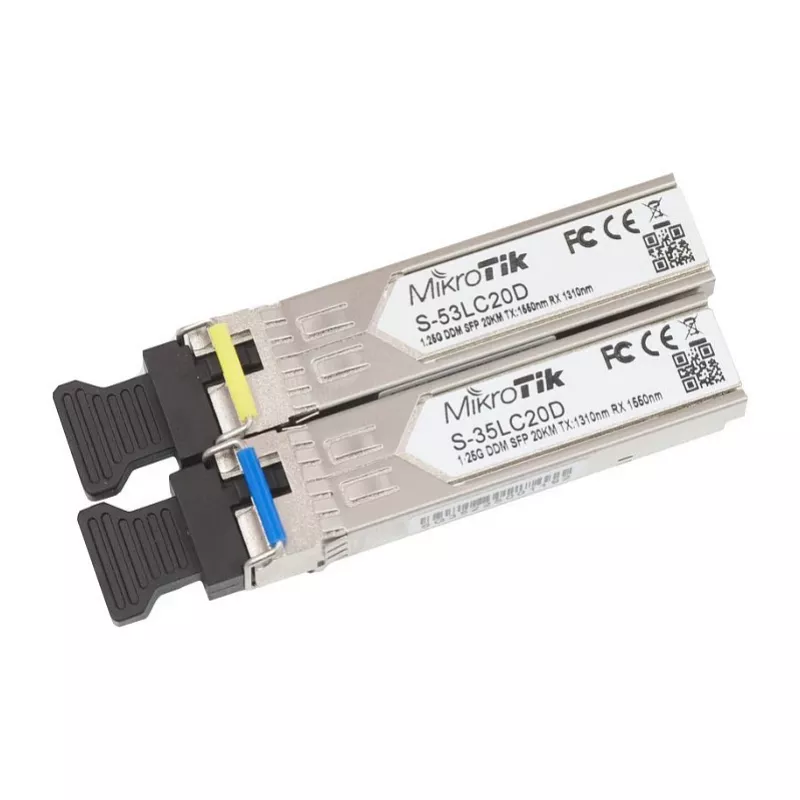 MikroTik S-35LC20D BiDi SFP modul, 1,25G Single-Mode LC Simplex, 20km, 1310nm/1550nm, DDM