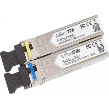 MikroTik S-35LC20D BiDi SFP modul, 1,25G Single-Mode LC Simplex, 20km, 1310nm/1550nm, DDM