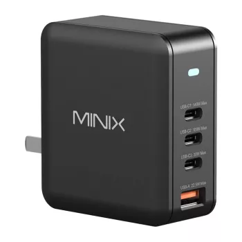 MINIX NEO-P165 GaN nabíjačka s 3x USB-C a 1x USB-A konektormi 165W