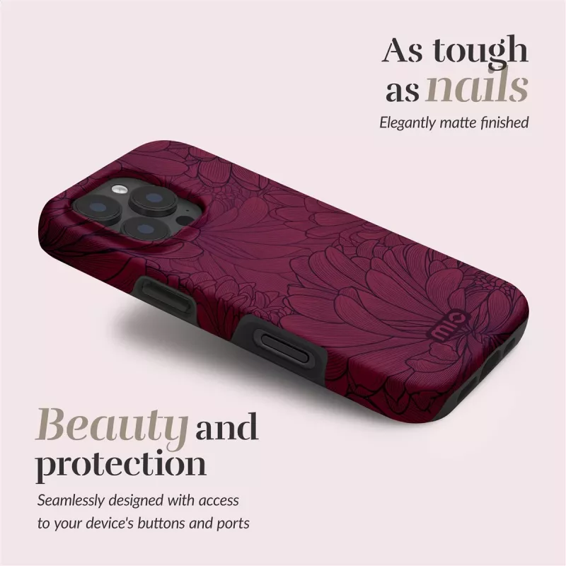 MIO Berry Blooms puzdro kompatibilné s MagSafe pre iPhone 16 Pro Max