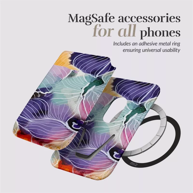 MIO Flowers Magsafe puzdro kompatibilné s držiakom na karty