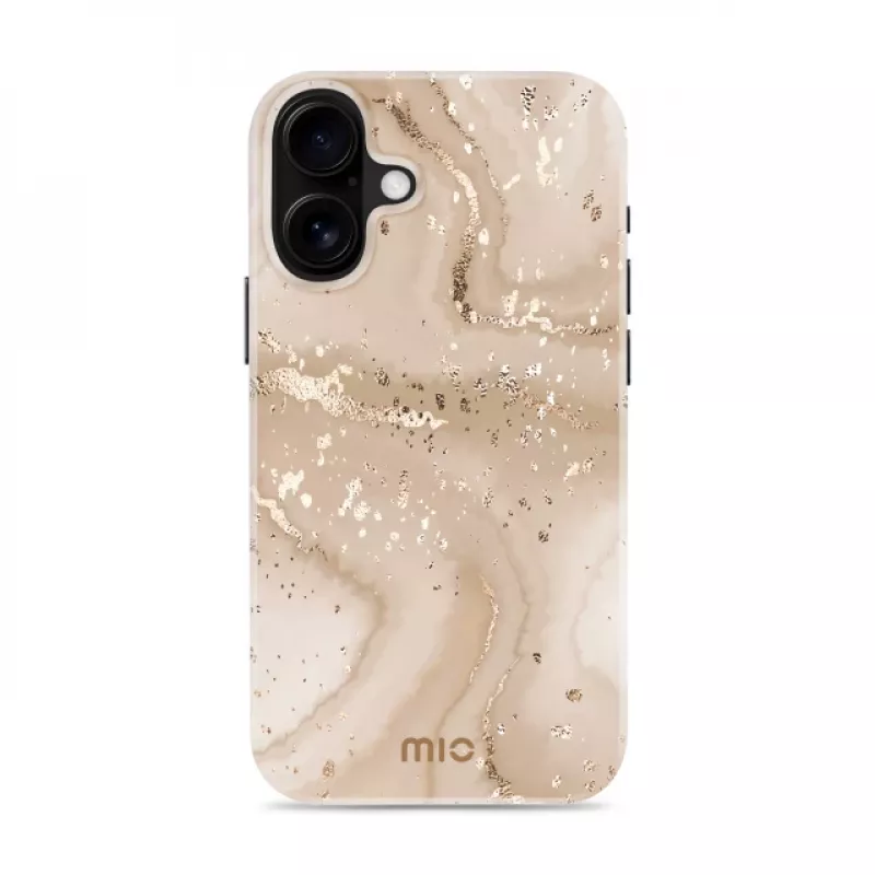 MIO Gold Marble puzdro kompatibilné s MagSafe pre iPhone 16 Plus
