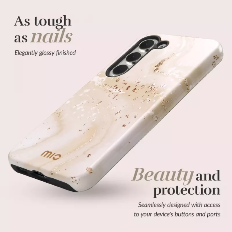 MIO Gold Marble puzdro kompatibilné s MagSafe pre Samsung S24 FE 5G
