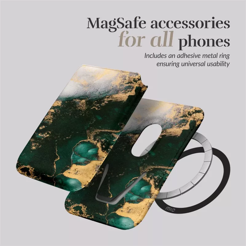 MIO Green Marble Magsafe puzdro kompatibilné s držiakom na karty