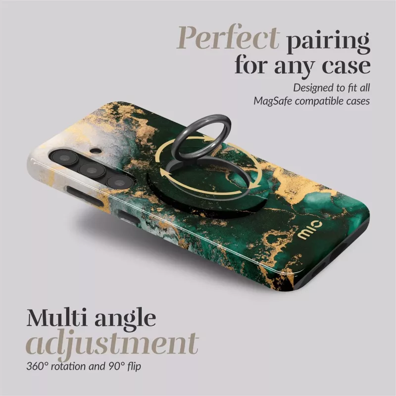 MIO Green Marble Magsafe puzdro kompatibilné s držiakom na prsteň