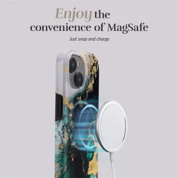 MIO Green Marble Magsafe kompatibilné puzdro pre iPhone 16 Plus